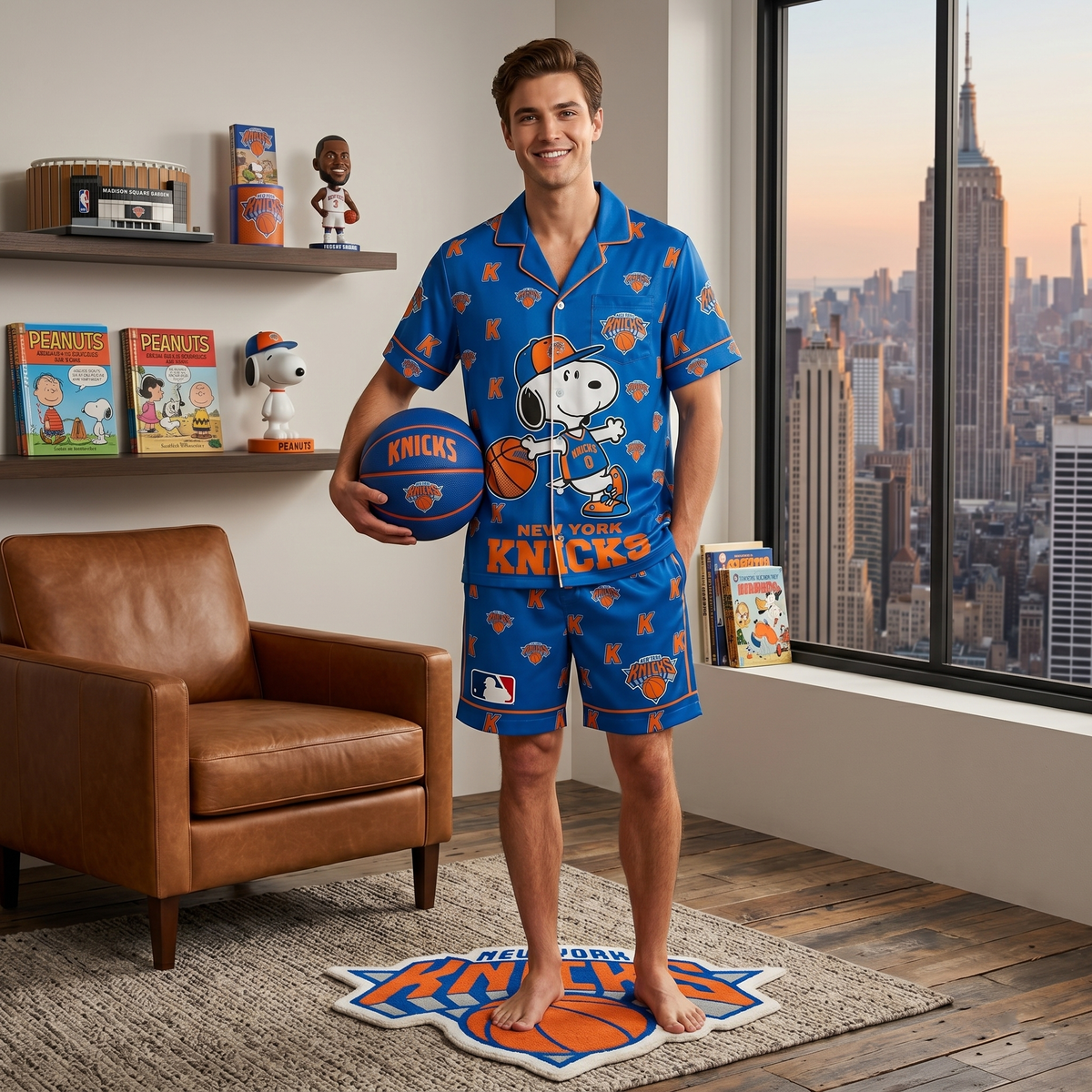 SHORT-SLEEVE PAJAMAS SET FOR BASKETBALL FAN - Custom Fan Apparel Image 6