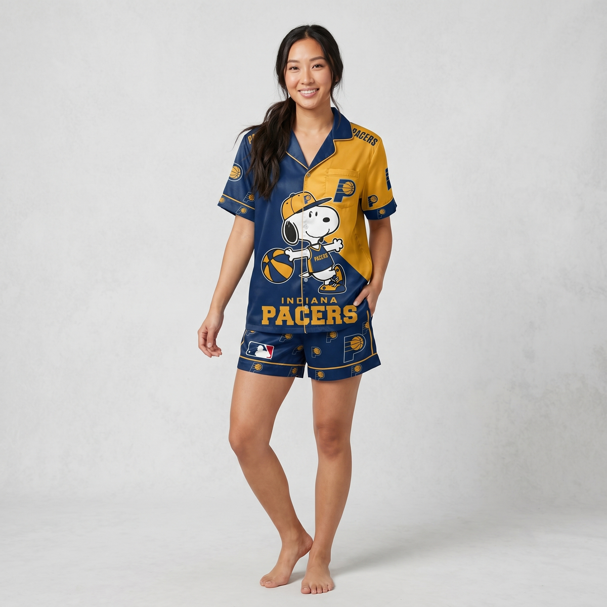 SHORT-SLEEVE PAJAMAS SET FOR BASKETBALL FAN - Custom Fan Apparel Image 10