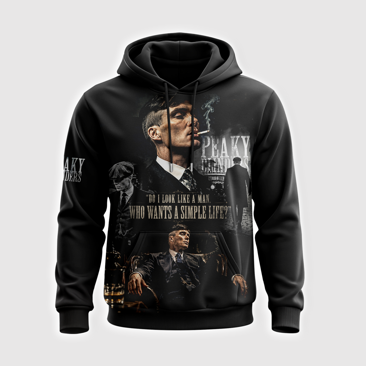 Peaky Blinders Inspired Apparel Collection — Black Gangster Graphic Hoodie, Zip Hoodie, Sweatshirt & T-Shirt