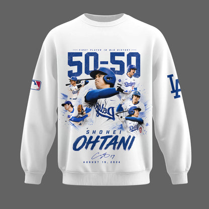 Shohei Ohtani 50-50 Los Angeles Baseball Fan Shirt, Hoodie, Sweatshirt & Zip Hoodie | Dodgers Inspir - Custom Fan Apparel Image 3