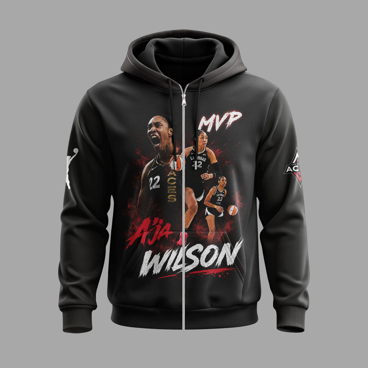 A’ja Wilson MVP Basketball Fan Shirt — Hoodie — Sweatshirt & Zip Hoodie | Las Vegas Aces Inspired WN - Custom Fan Apparel Image 1