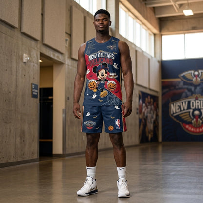 Limited Halloween Fan Set — Cartoon Mouse Basketball Jersey + Shorts | 30 Teams