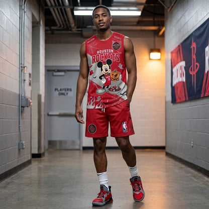Limited Halloween Fan Set — Cartoon Mouse Basketball Jersey + Shorts | 30 Teams
