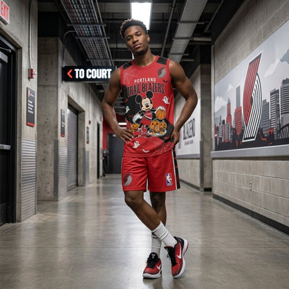 Limited Halloween Fan Set — Cartoon Mouse Basketball Jersey + Shorts | 30 Teams - Custom Fan Apparel Image 6