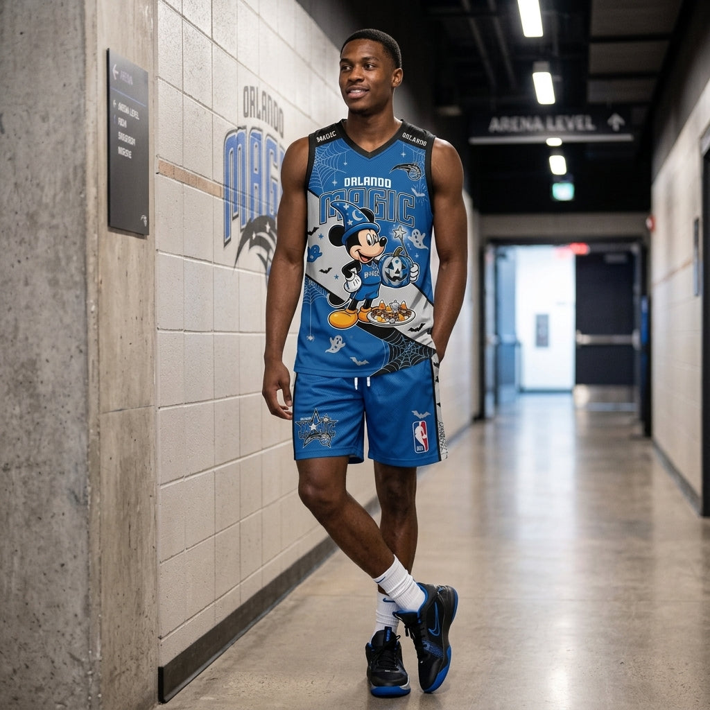 Limited Halloween Fan Set — Cartoon Mouse Basketball Jersey + Shorts | 30 Teams - Custom Fan Apparel Image 10