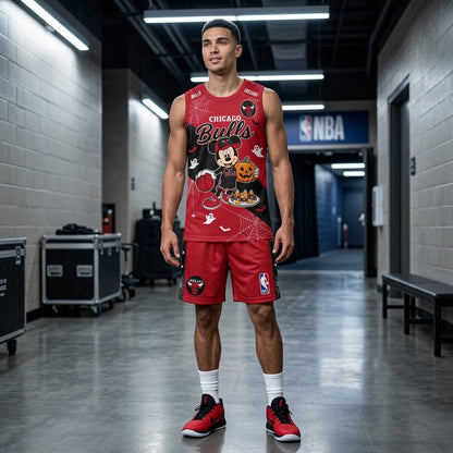 Limited Halloween Fan Set — Cartoon Mouse Basketball Jersey + Shorts | 30 Teams