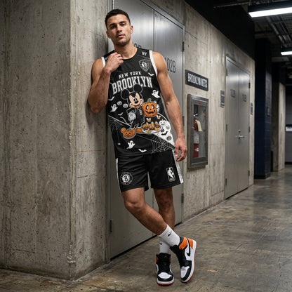 Limited Halloween Fan Set — Cartoon Mouse Basketball Jersey + Shorts | 30 Teams - Custom Fan Apparel Image 4
