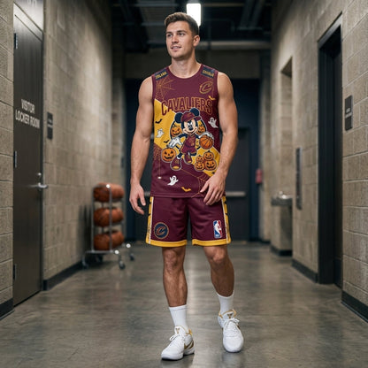 Limited Halloween Fan Set — Cartoon Mouse Basketball Jersey + Shorts | 30 Teams