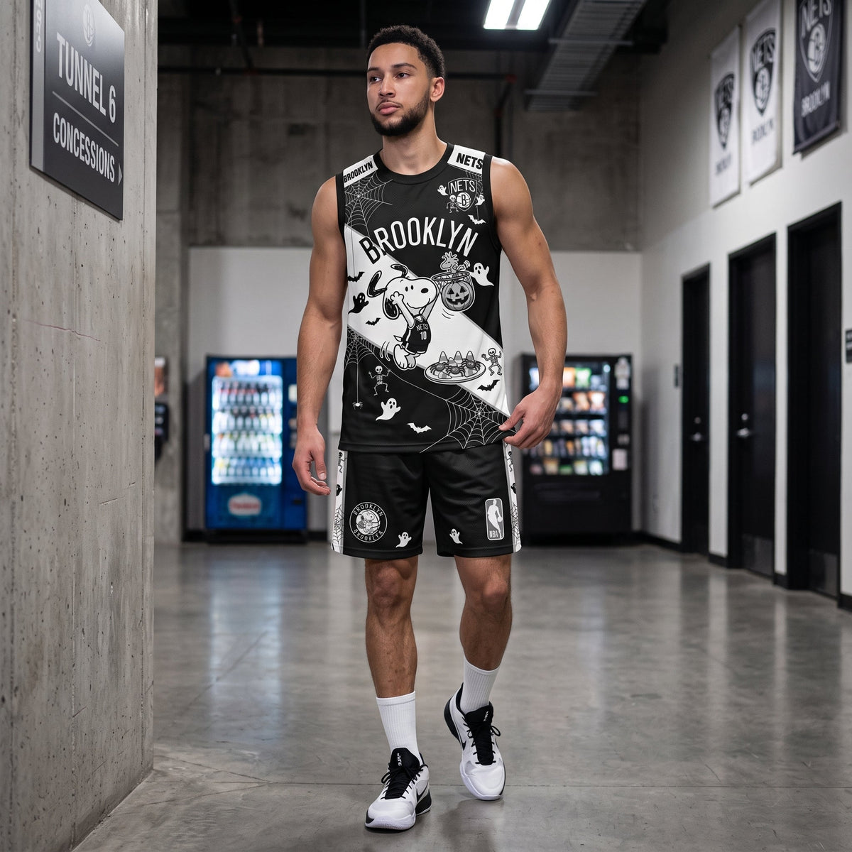 Limited Halloween Basketball Set — Cartoon Beagle Jersey + Shorts | 30 Teams