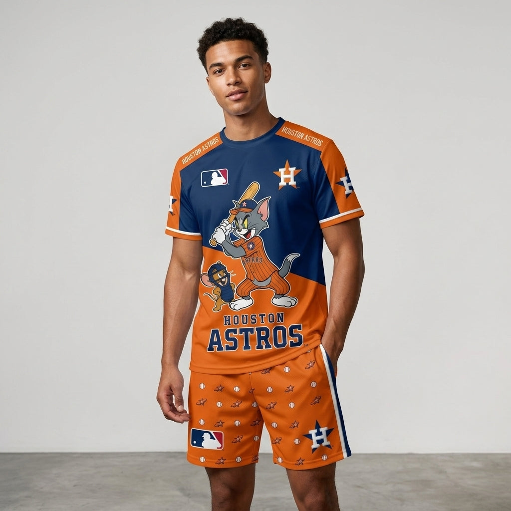 All USA Baseball Teams Inspired Fan Set — Graphic T-Shirt And Shorts Combo Outfit