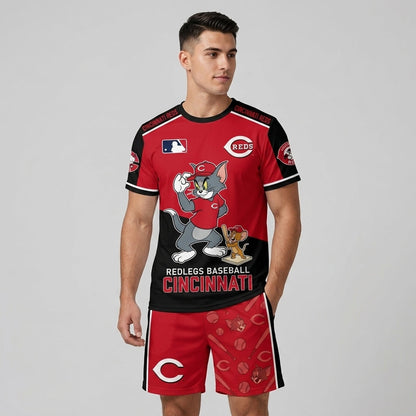 All USA Baseball Teams Inspired Fan Set — Graphic T-Shirt And Shorts Combo Outfit