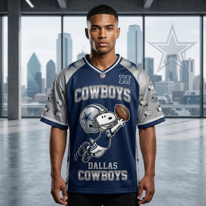32 Teams Available | Cartoon Beagle Football Jersey — Sport Fan Shirt