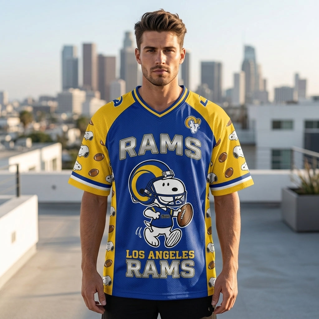 32 Teams Available | Cartoon Beagle Football Jersey — Sport Fan Shirt