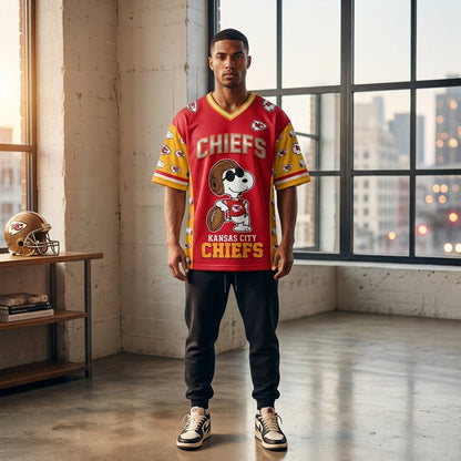 32 Teams Available | Cartoon Beagle Football Jersey — Sport Fan Shirt