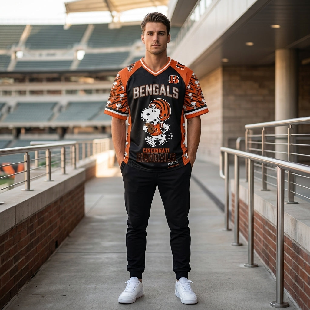32 Teams Available | Cartoon Beagle Football Jersey — Sport Fan Shirt