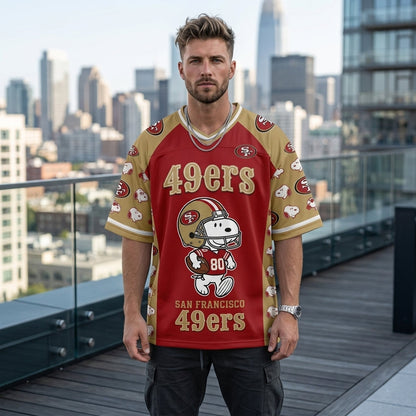 32 Teams Available | Cartoon Beagle Football Jersey — Sport Fan Shirt