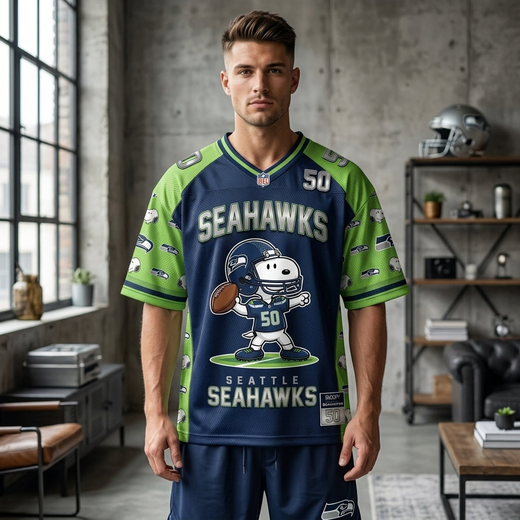 32 Teams Available | Cartoon Beagle Football Jersey — Sport Fan Shirt