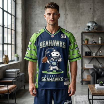32 Teams Available | Cartoon Beagle Football Jersey — Sport Fan Shirt