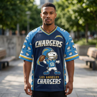 32 Teams Available | Cartoon Beagle Football Jersey — Sport Fan Shirt - Custom Fan Apparel Image 4
