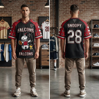 32 Teams Available | Cartoon Beagle Football Jersey — Sport Fan Shirt - Custom Fan Apparel Image 12
