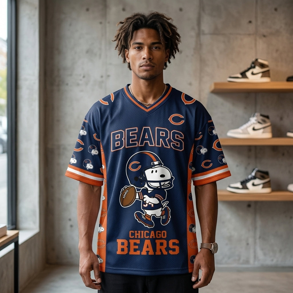 32 Teams Available | Cartoon Beagle Football Jersey — Sport Fan Shirt - Custom Fan Apparel Image 6