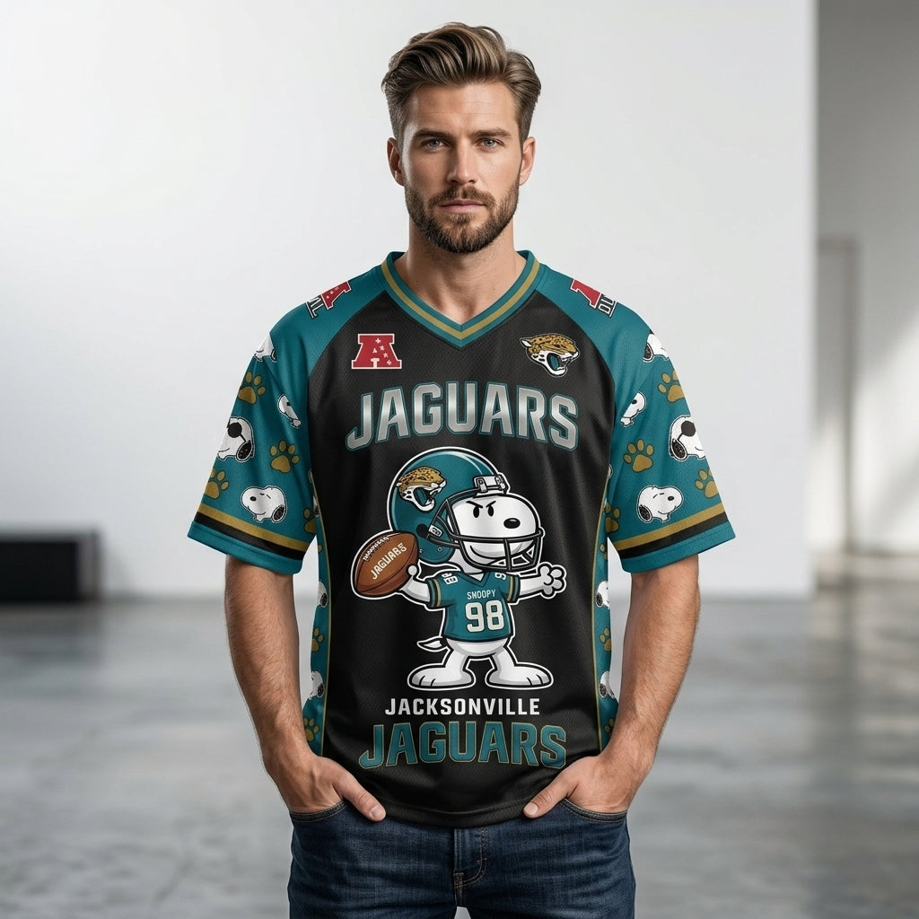 32 Teams Available | Cartoon Beagle Football Jersey — Sport Fan Shirt - Custom Fan Apparel Image 2