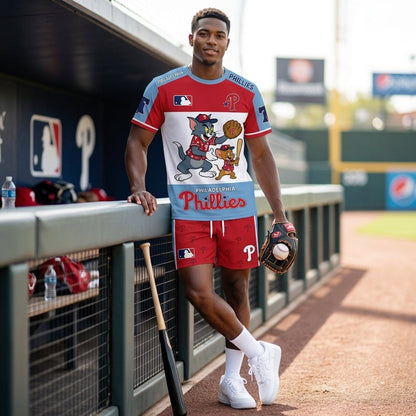 All USA Baseball Teams Inspired Fan Set — Graphic T-Shirt And Shorts Combo Outfit