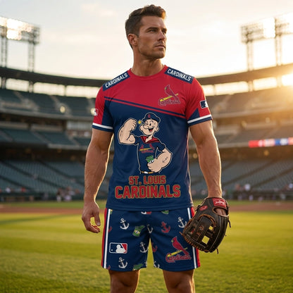 Strong Sailor Baseball Fan T-Shirt And Shorts Set — Sport Outfit Combo | 30 Teams Available