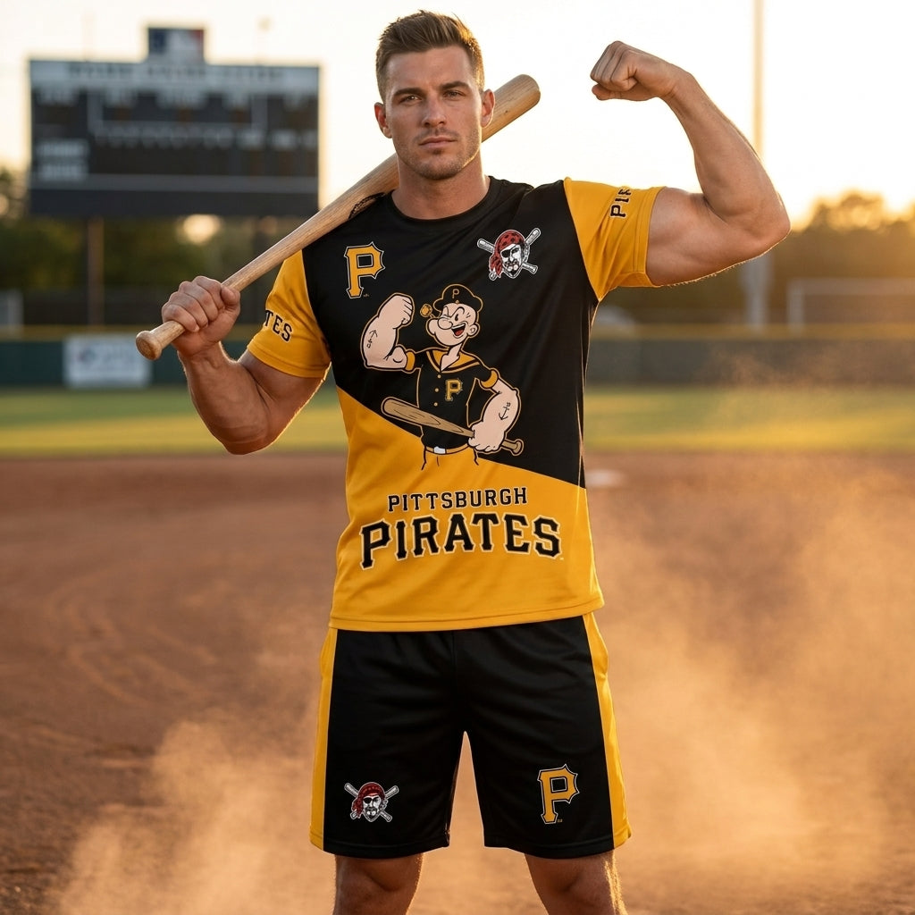 Strong Sailor Baseball Fan T-Shirt And Shorts Set — Sport Outfit Combo | 30 Teams Available - Custom Fan Apparel Image 14