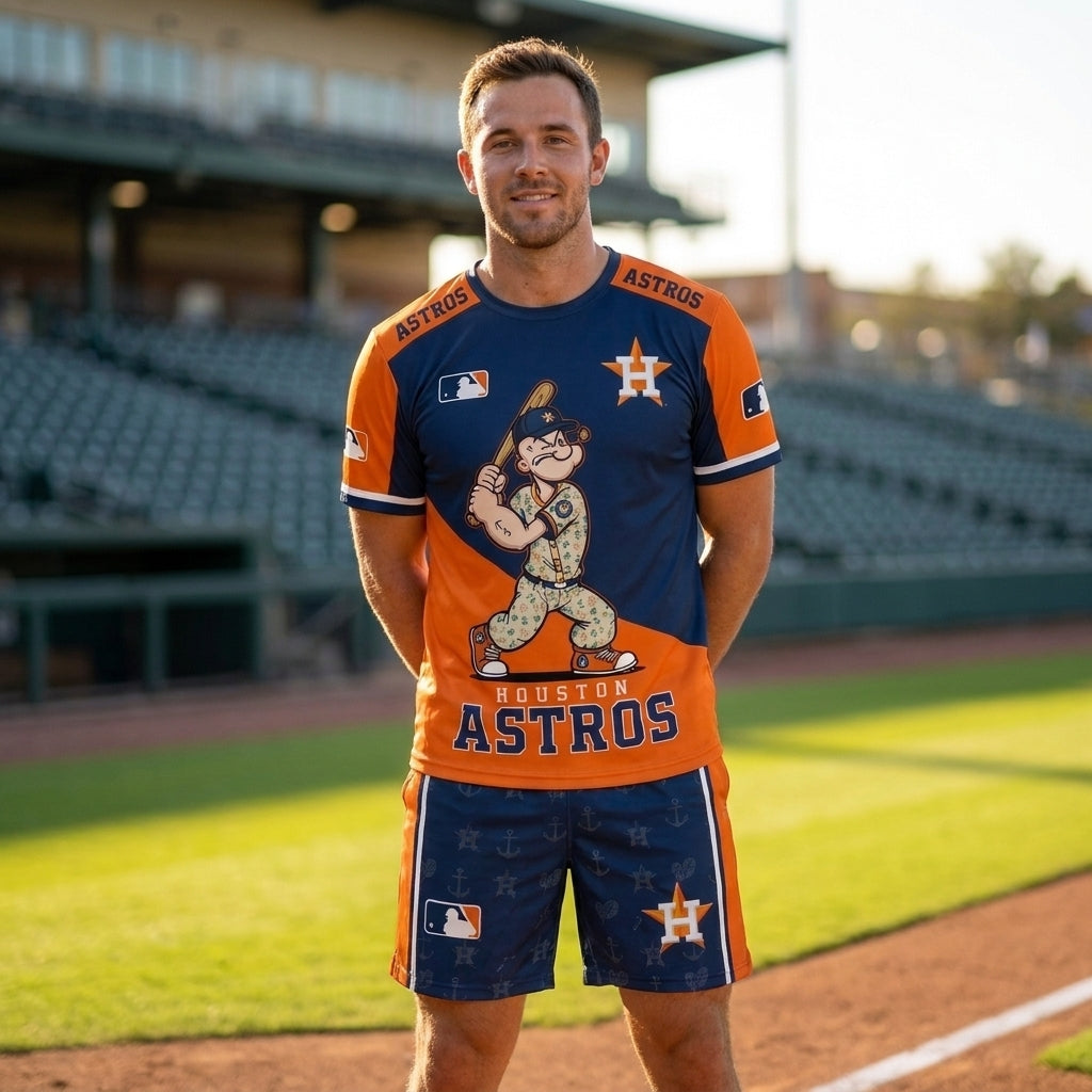 Strong Sailor Baseball Fan T-Shirt And Shorts Set — Sport Outfit Combo | 30 Teams Available