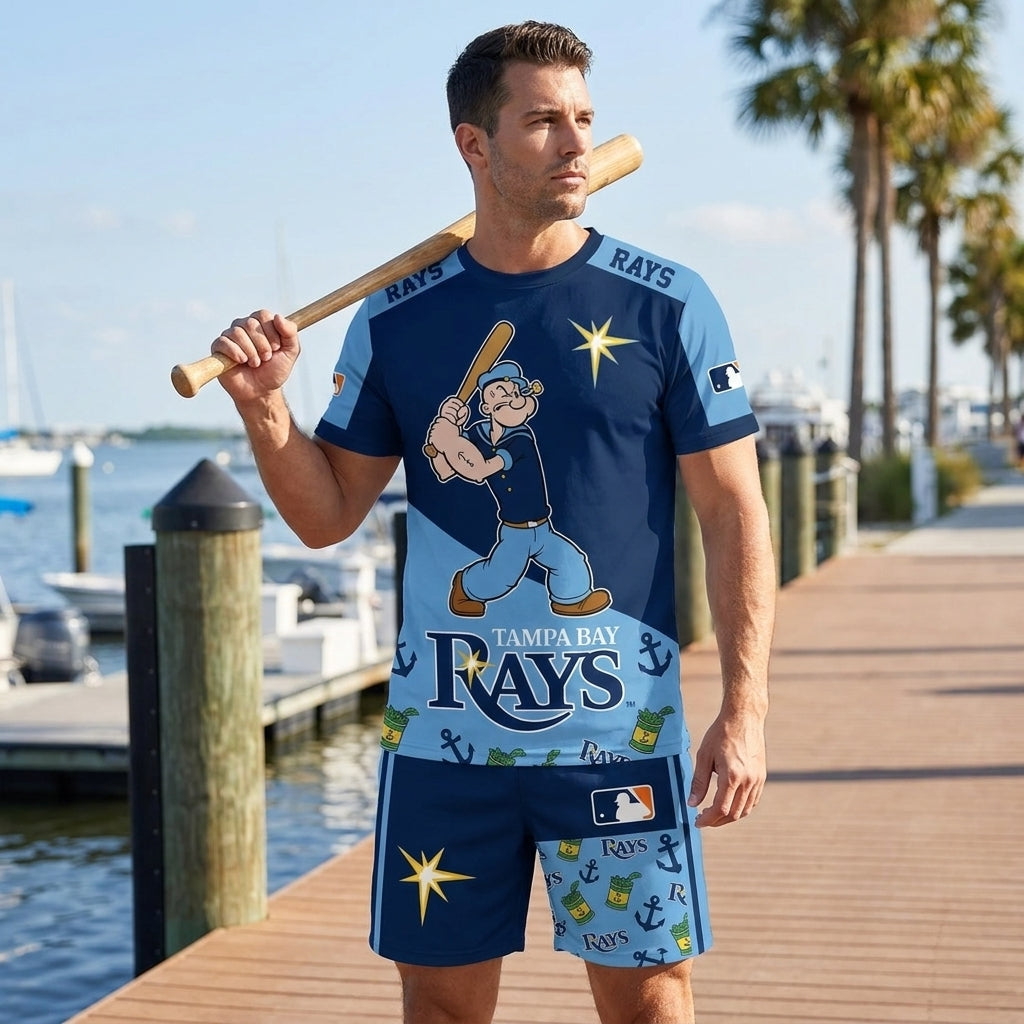 Strong Sailor Baseball Fan T-Shirt And Shorts Set — Sport Outfit Combo | 30 Teams Available