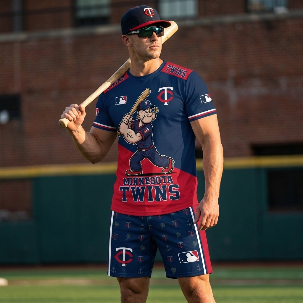 Strong Sailor Baseball Fan T-Shirt And Shorts Set — Sport Outfit Combo | 30 Teams Available