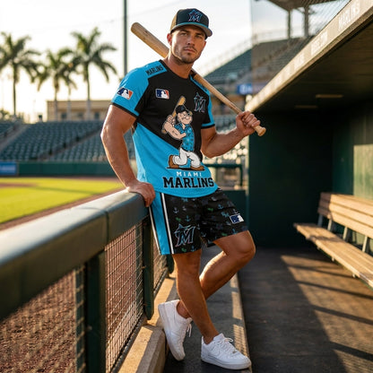 Strong Sailor Baseball Fan T-Shirt And Shorts Set — Sport Outfit Combo | 30 Teams Available