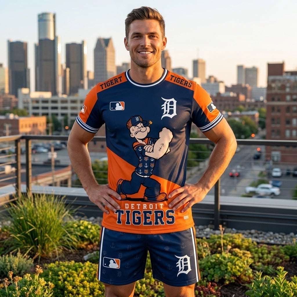 Strong Sailor Baseball Fan T-Shirt And Shorts Set — Sport Outfit Combo | 30 Teams Available