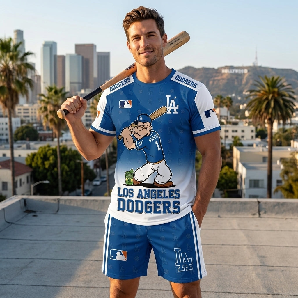 Strong Sailor Baseball Fan T-Shirt And Shorts Set — Sport Outfit Combo | 30 Teams Available