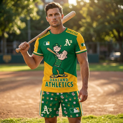 Strong Sailor Baseball Fan T-Shirt And Shorts Set — Sport Outfit Combo | 30 Teams Available - Custom Fan Apparel Image 4