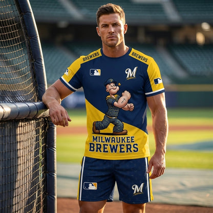 Strong Sailor Baseball Fan T-Shirt And Shorts Set — Sport Outfit Combo | 30 Teams Available