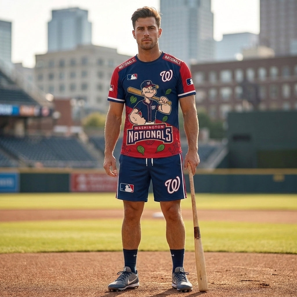 Strong Sailor Baseball Fan T-Shirt And Shorts Set — Sport Outfit Combo | 30 Teams Available - Custom Fan Apparel Image 16