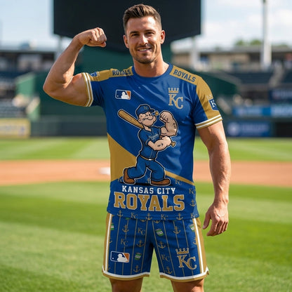 Strong Sailor Baseball Fan T-Shirt And Shorts Set — Sport Outfit Combo | 30 Teams Available
