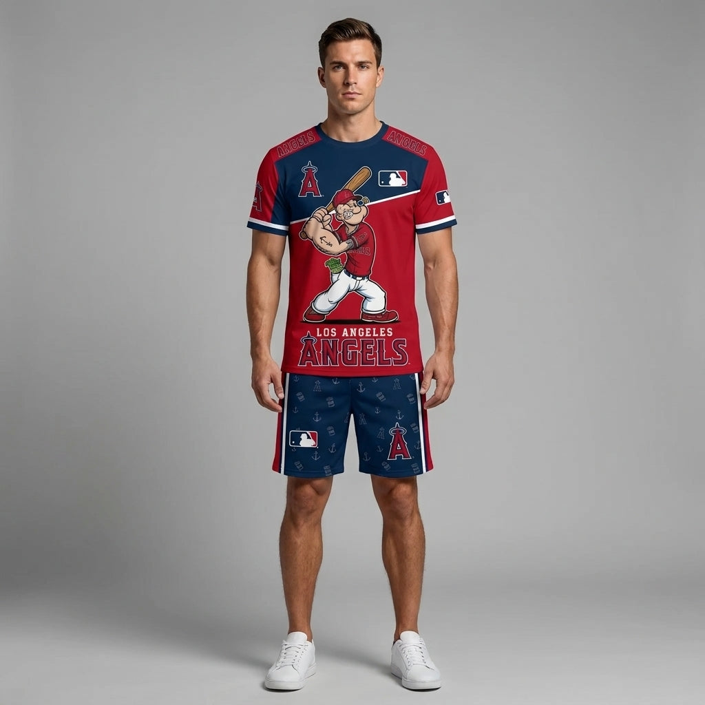 Strong Sailor Baseball Fan T-Shirt And Shorts Set — Sport Outfit Combo | 30 Teams Available