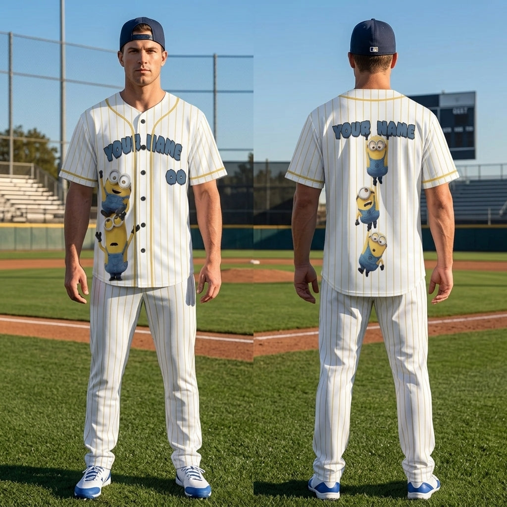 Personalized Baseball Jersey — Custom Name Number Cartoon Character Jersey — Funny Baseball Fan Gift - Custom Fan Apparel Image 6
