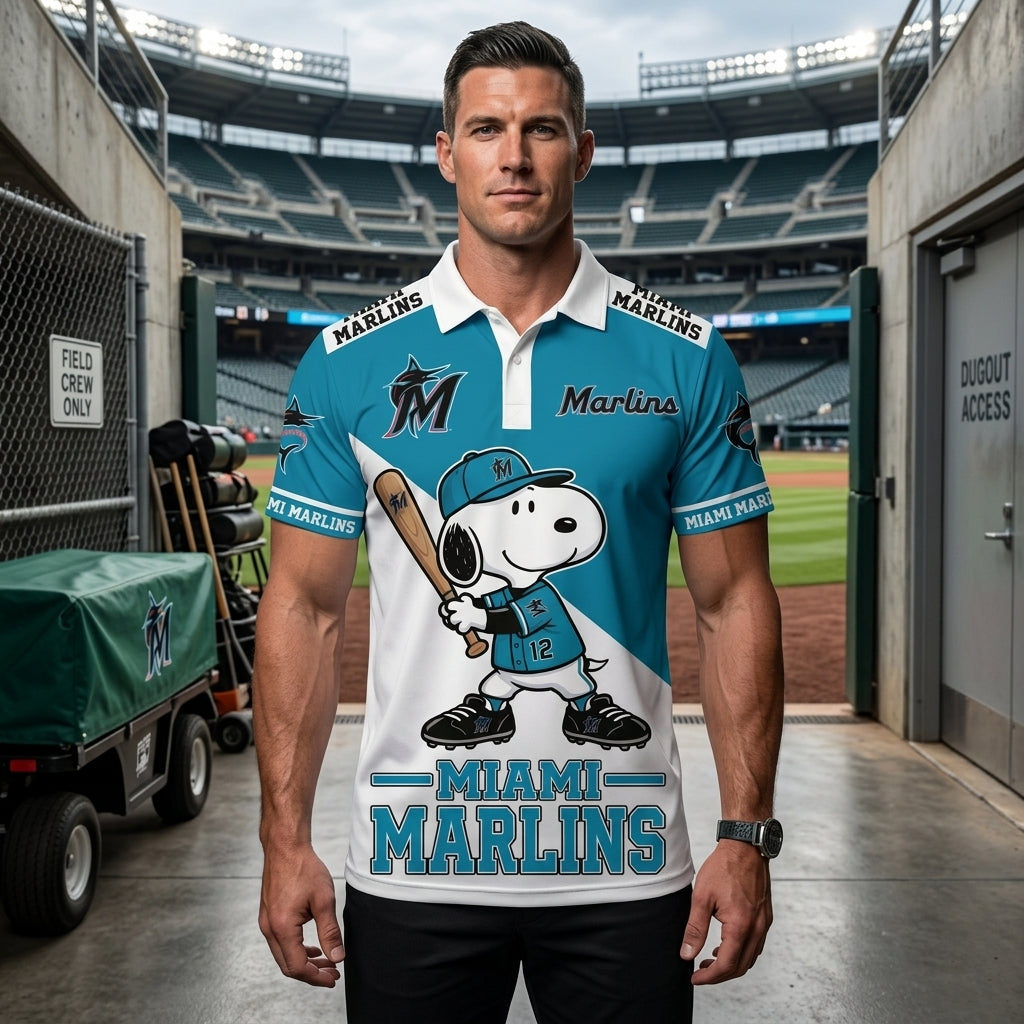 National League — NL Baseball Polo Shirt — Team Color Game Day Polo — Cartoon Dog Baseball Inspired  - Custom Fan Apparel Image 4
