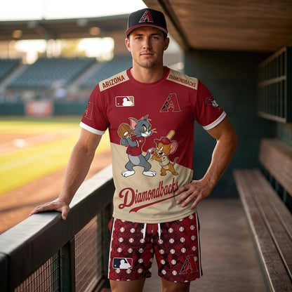 All USA Baseball Teams Inspired Fan Set — Graphic T-Shirt And Shorts Combo Outfit
