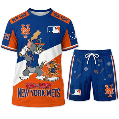 All USA Baseball Teams Inspired Fan Set — Graphic T-Shirt And Shorts Combo Outfit