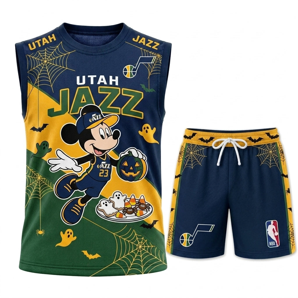 Limited Halloween Fan Set — Cartoon Mouse Basketball Jersey + Shorts | 30 Teams
