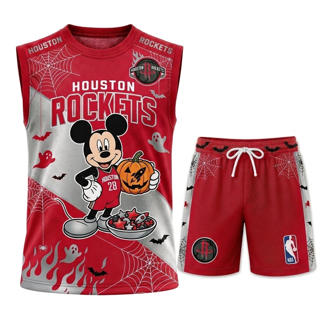 Limited Halloween Fan Set — Cartoon Mouse Basketball Jersey + Shorts | 30 Teams