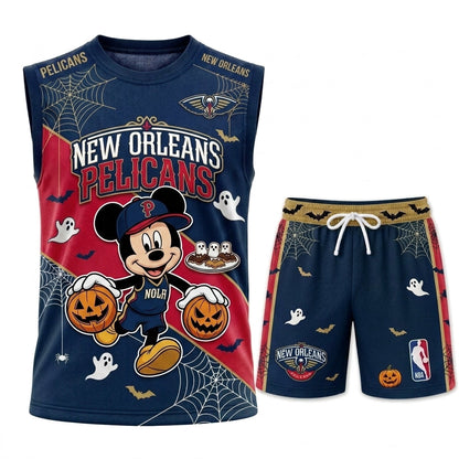Limited Halloween Fan Set — Cartoon Mouse Basketball Jersey + Shorts | 30 Teams