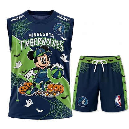 Limited Halloween Fan Set — Cartoon Mouse Basketball Jersey + Shorts | 30 Teams