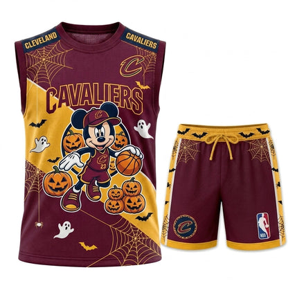 Limited Halloween Fan Set — Cartoon Mouse Basketball Jersey + Shorts | 30 Teams