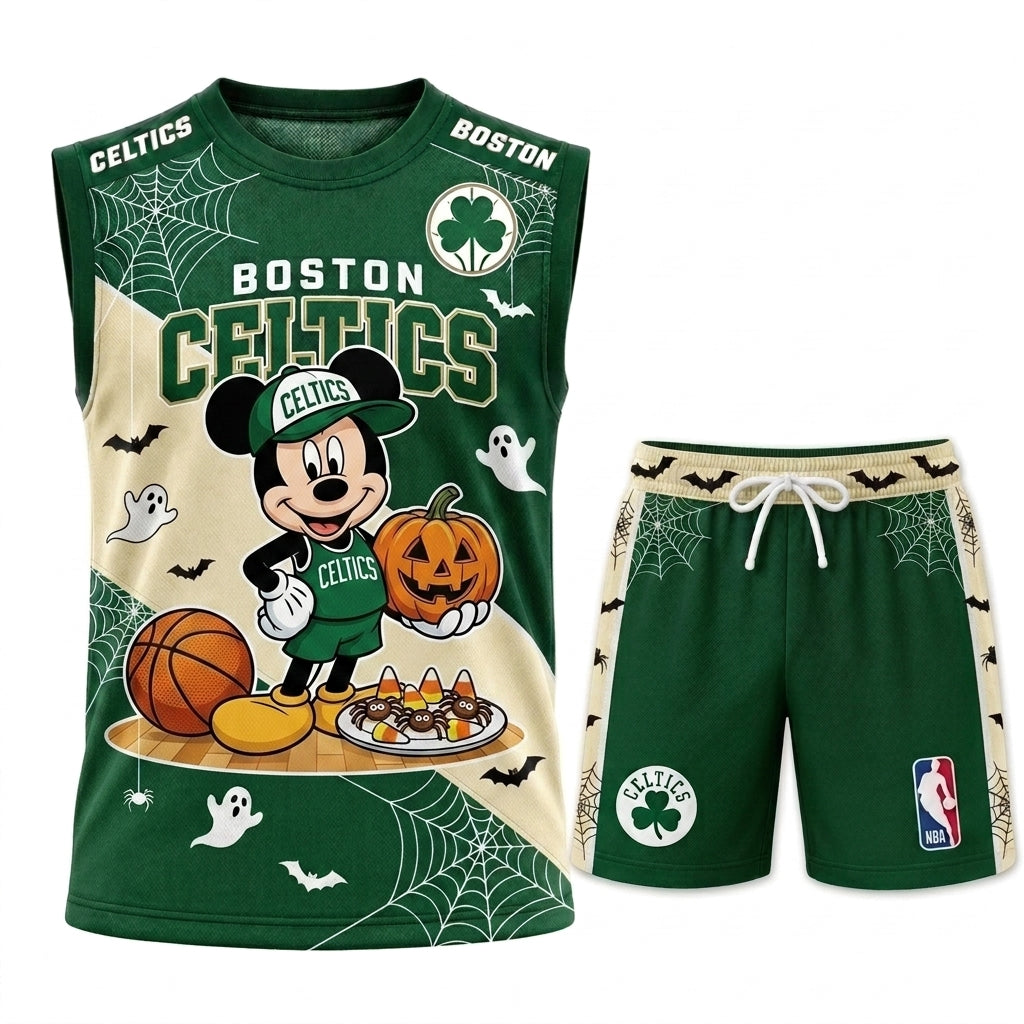 Limited Halloween Fan Set — Cartoon Mouse Basketball Jersey + Shorts | 30 Teams